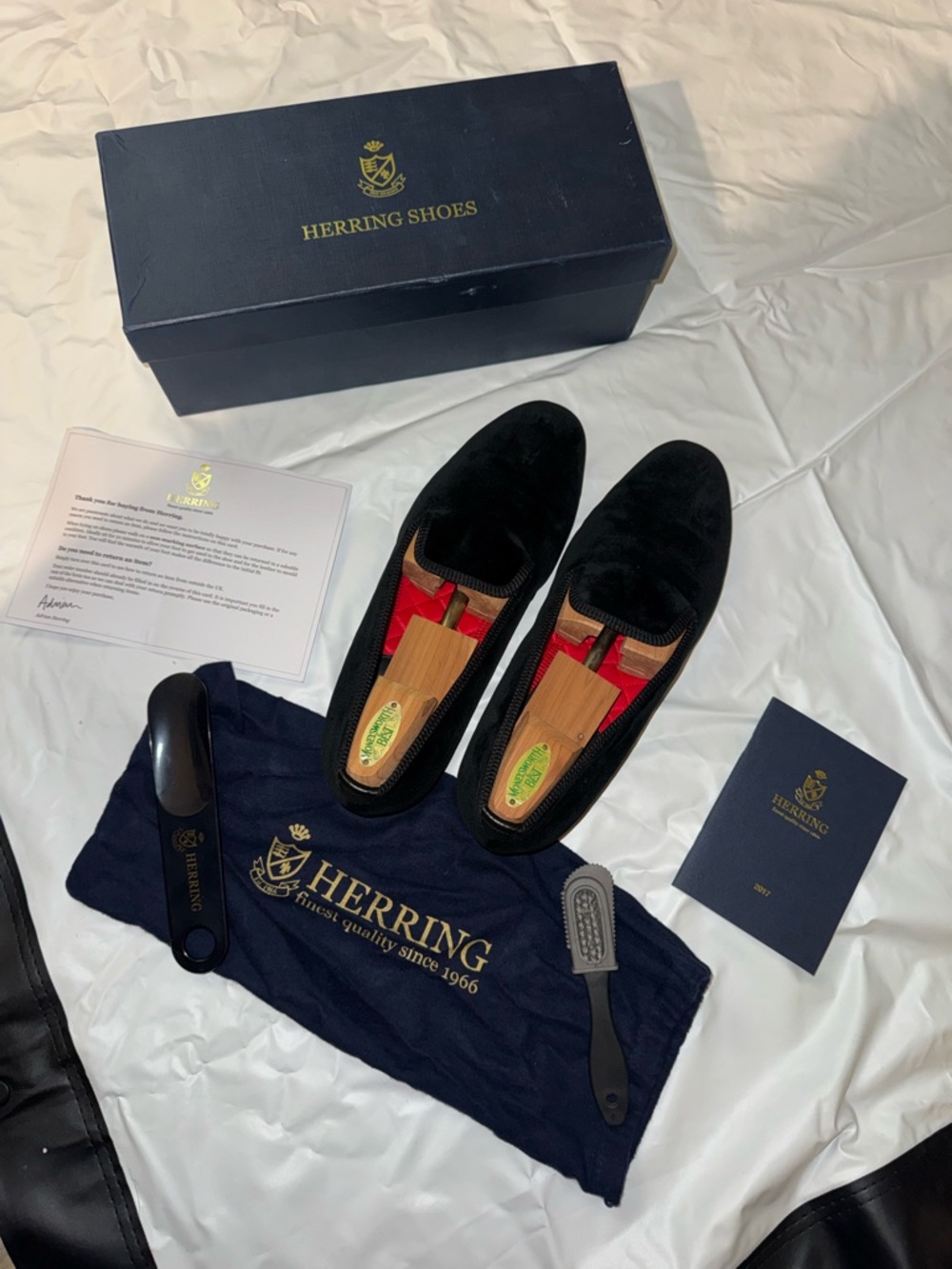 Herring Black Suede Loafers - Men's Slip-On Dress Shoes